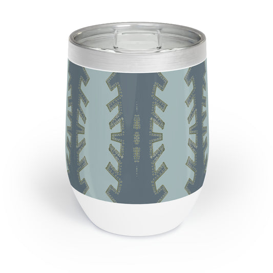 LWH Drink Tumbler in "Zipper" blue on blue
