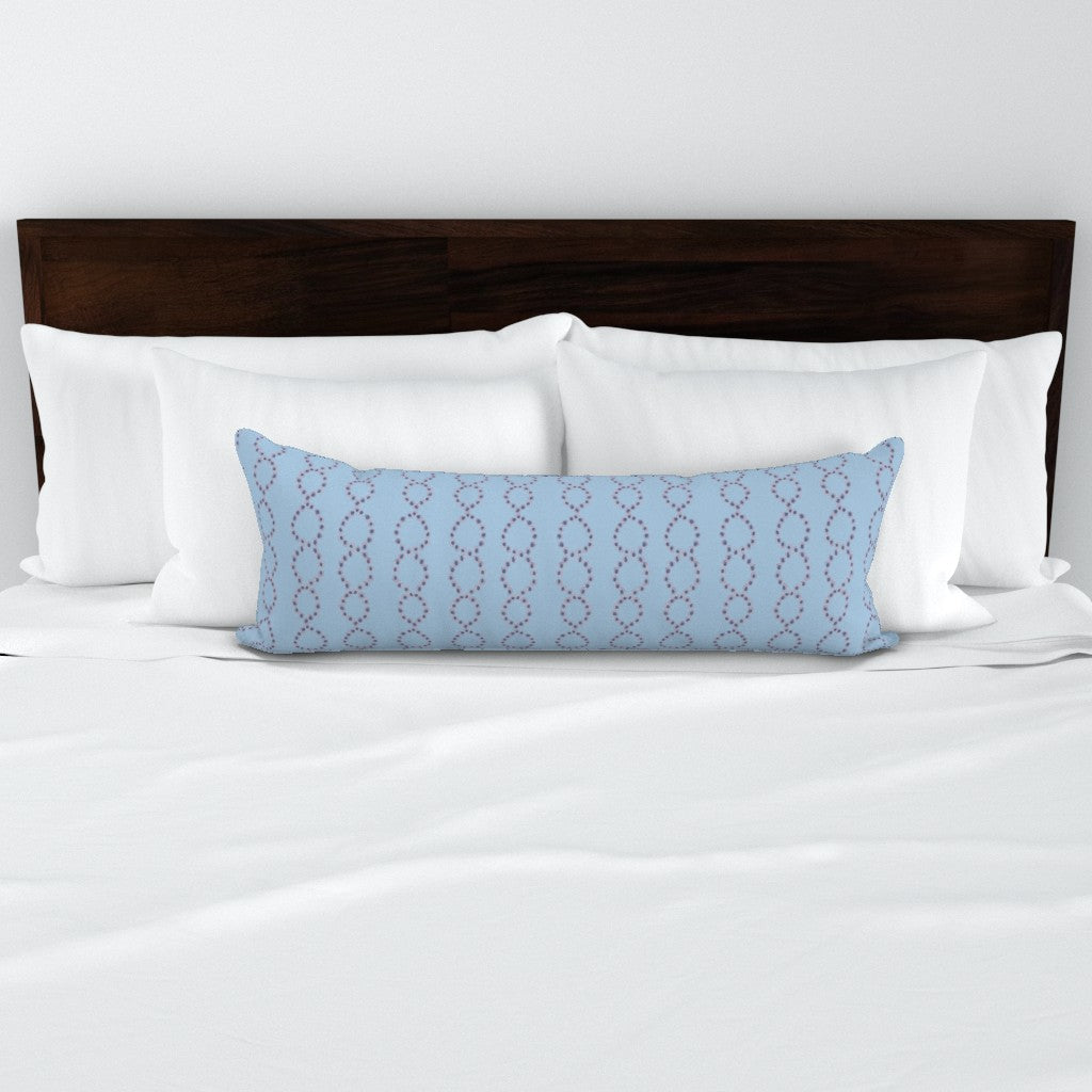 Off the Chain in Waterdrop Lavender & Navy on Blue - Fabric by the Yard