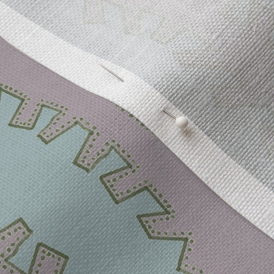 Zipper in Lilac on Blue- Fabric by the Yard