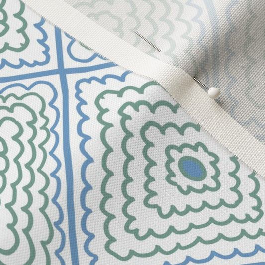 Petit Fours- Blue & Green - Fabric by the Yard