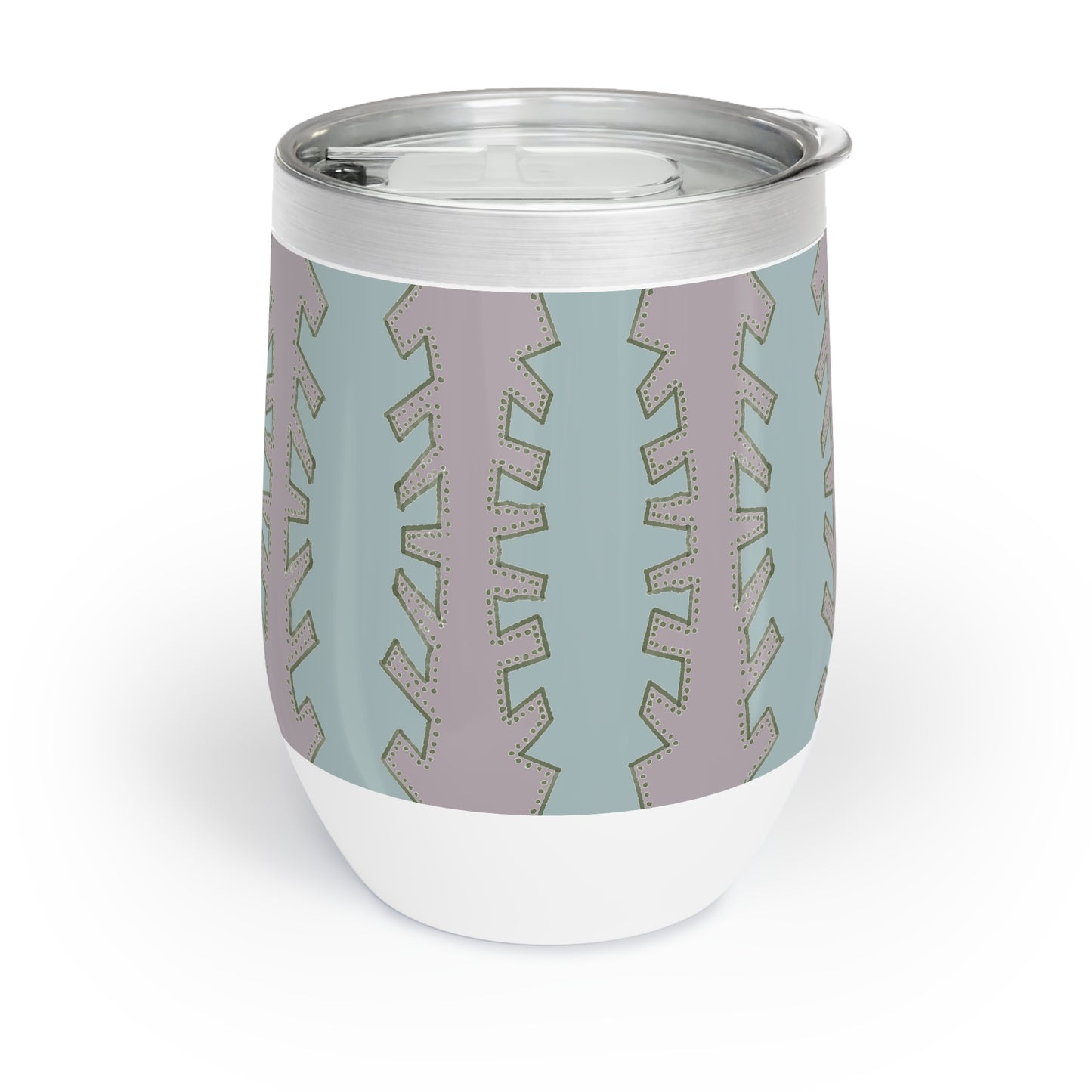 LWH Drink Tumbler in "Zipper" in Lilac on blue