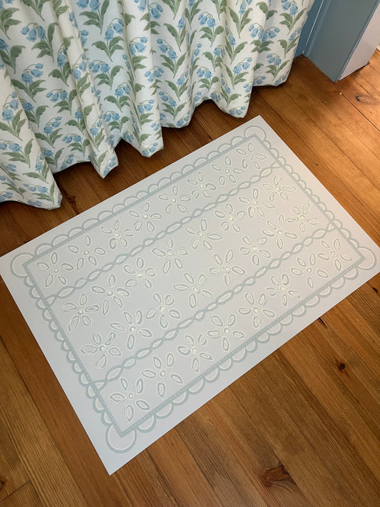 "Soft Petals" Vinyl Floor Mat