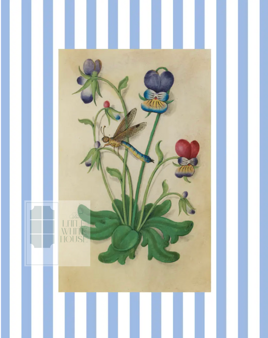 Blue & White Botanical Study, Giclee Print : STUDY 5