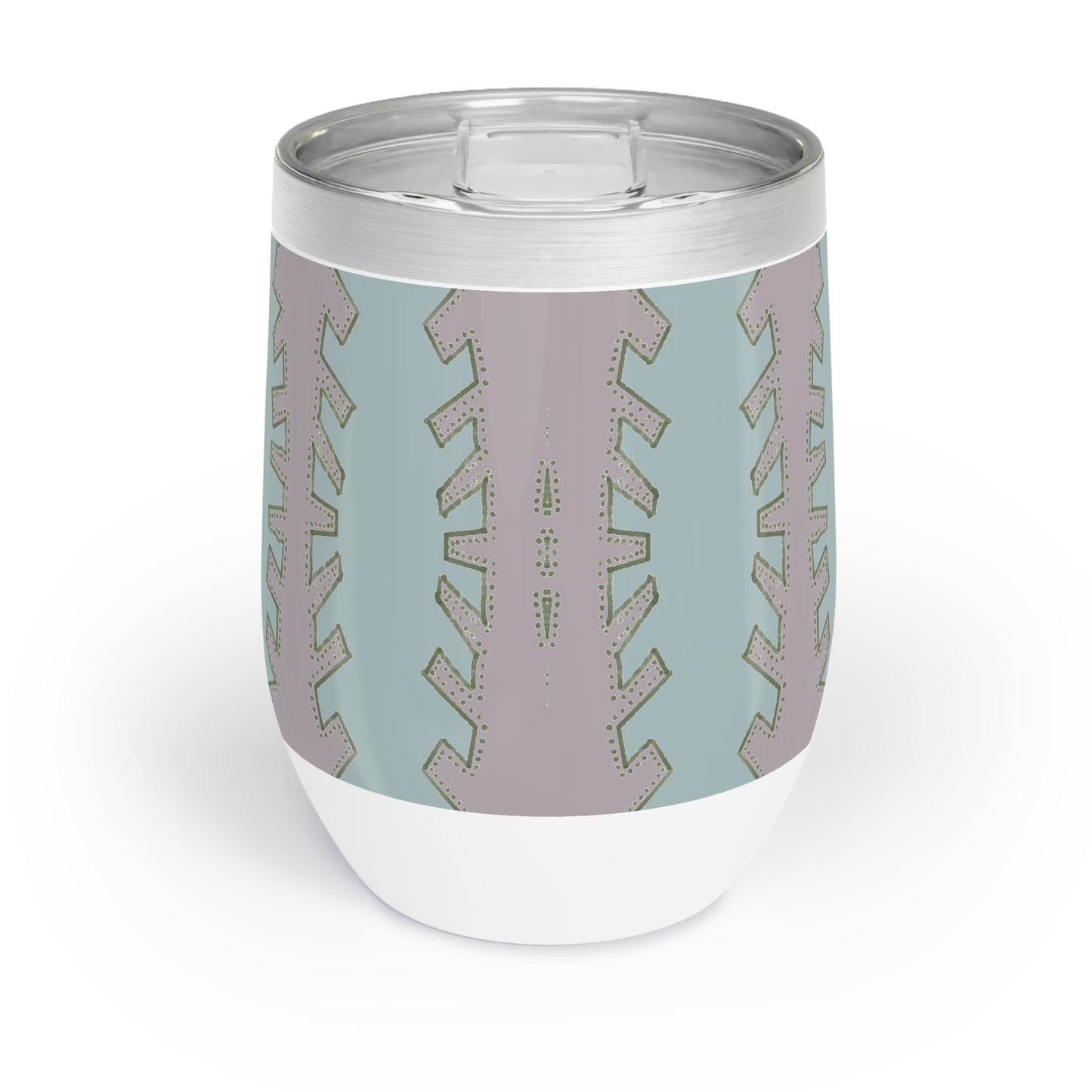 LWH Drink Tumbler in "Zipper" in Lilac on blue