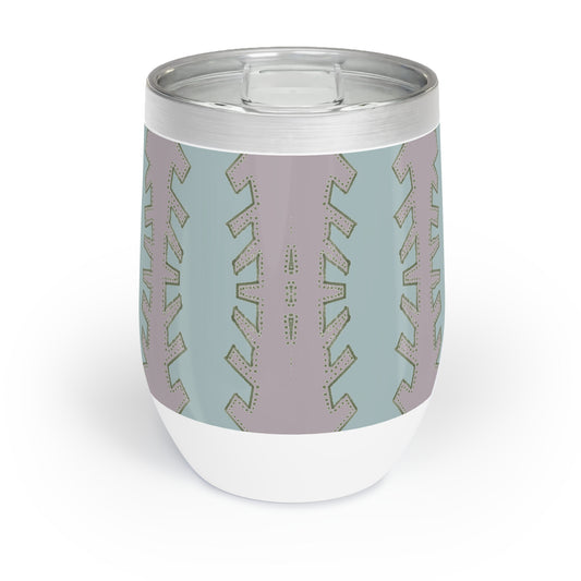 LWH Drink Tumbler in "Zipper" in Lilac on blue