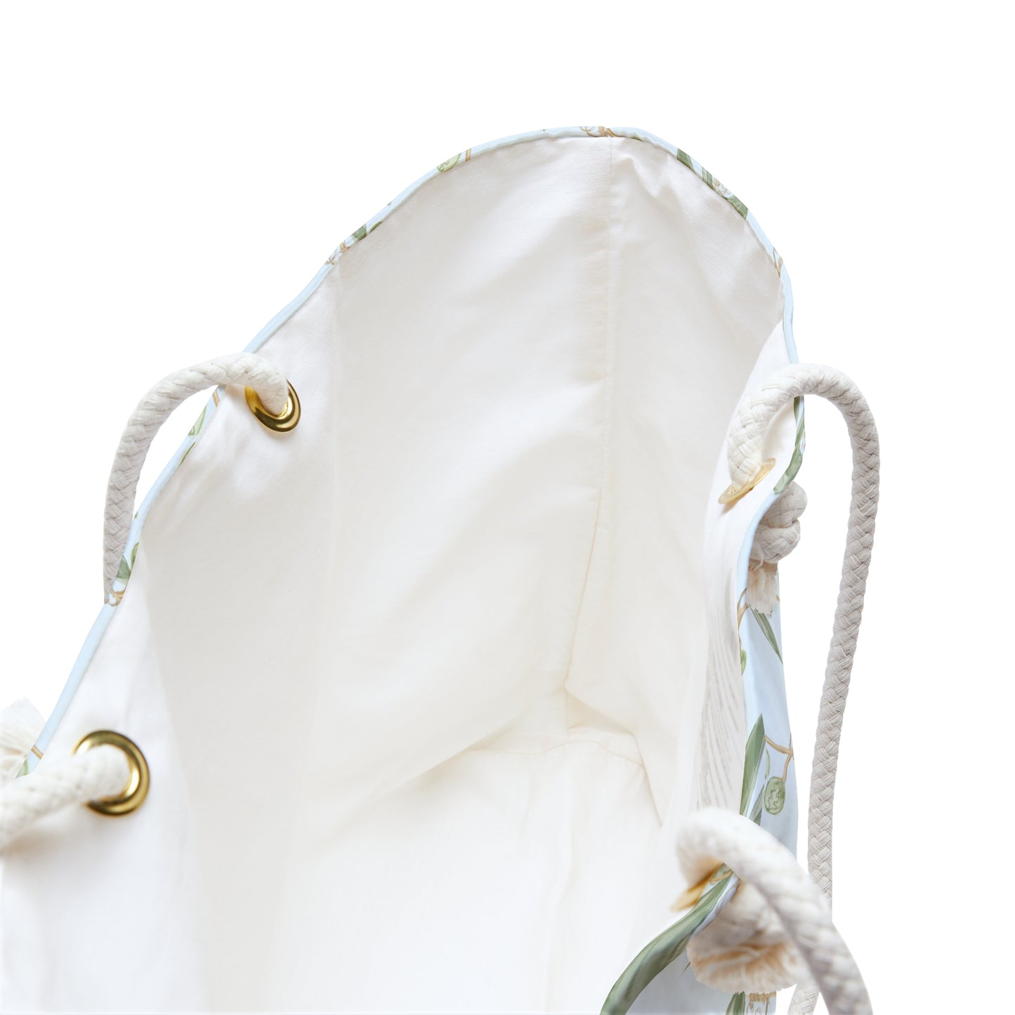 LWH weekender in "Plant the Seed Pod" in green on blue