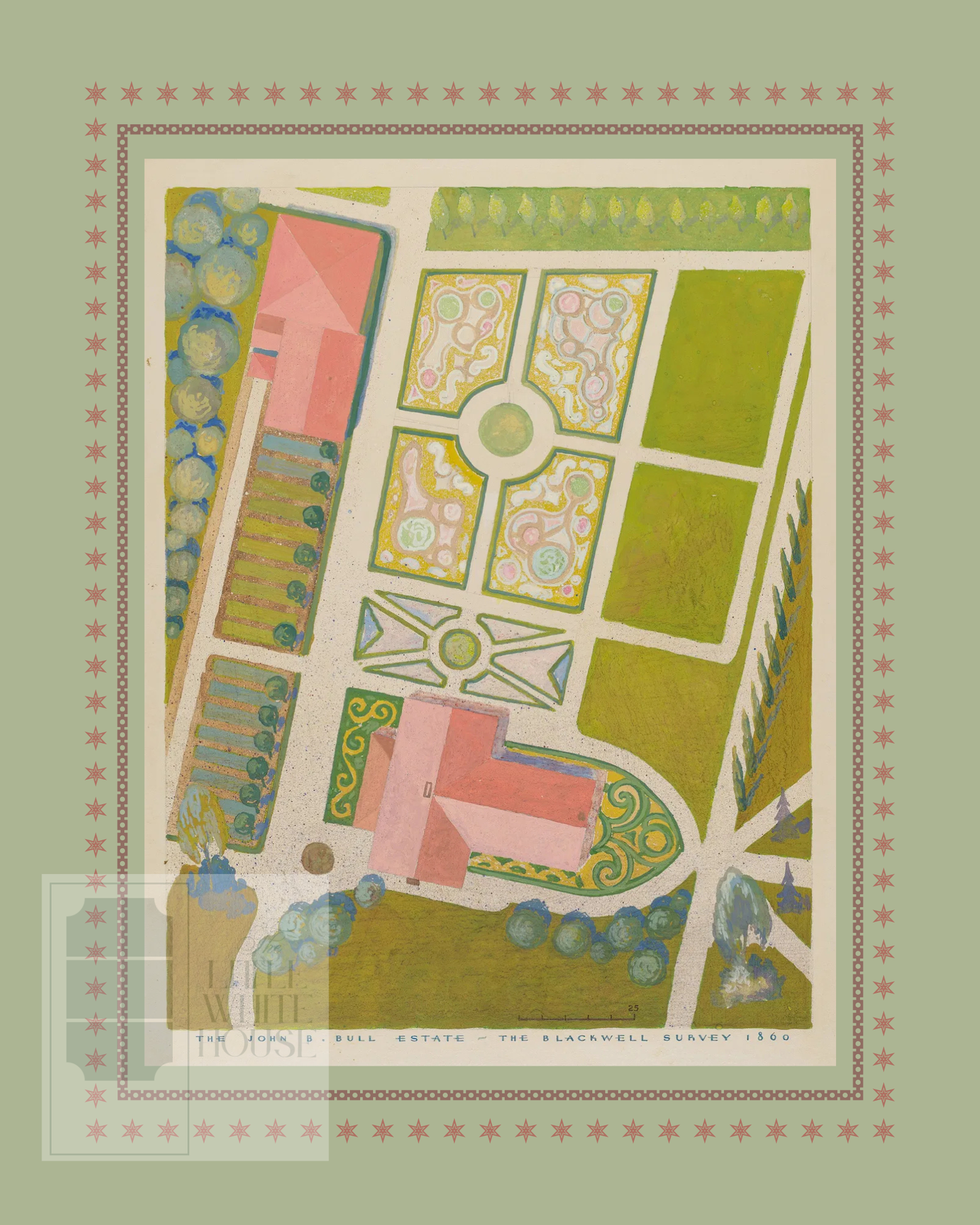 Historic Estate Survey Giclee - Bull Estate