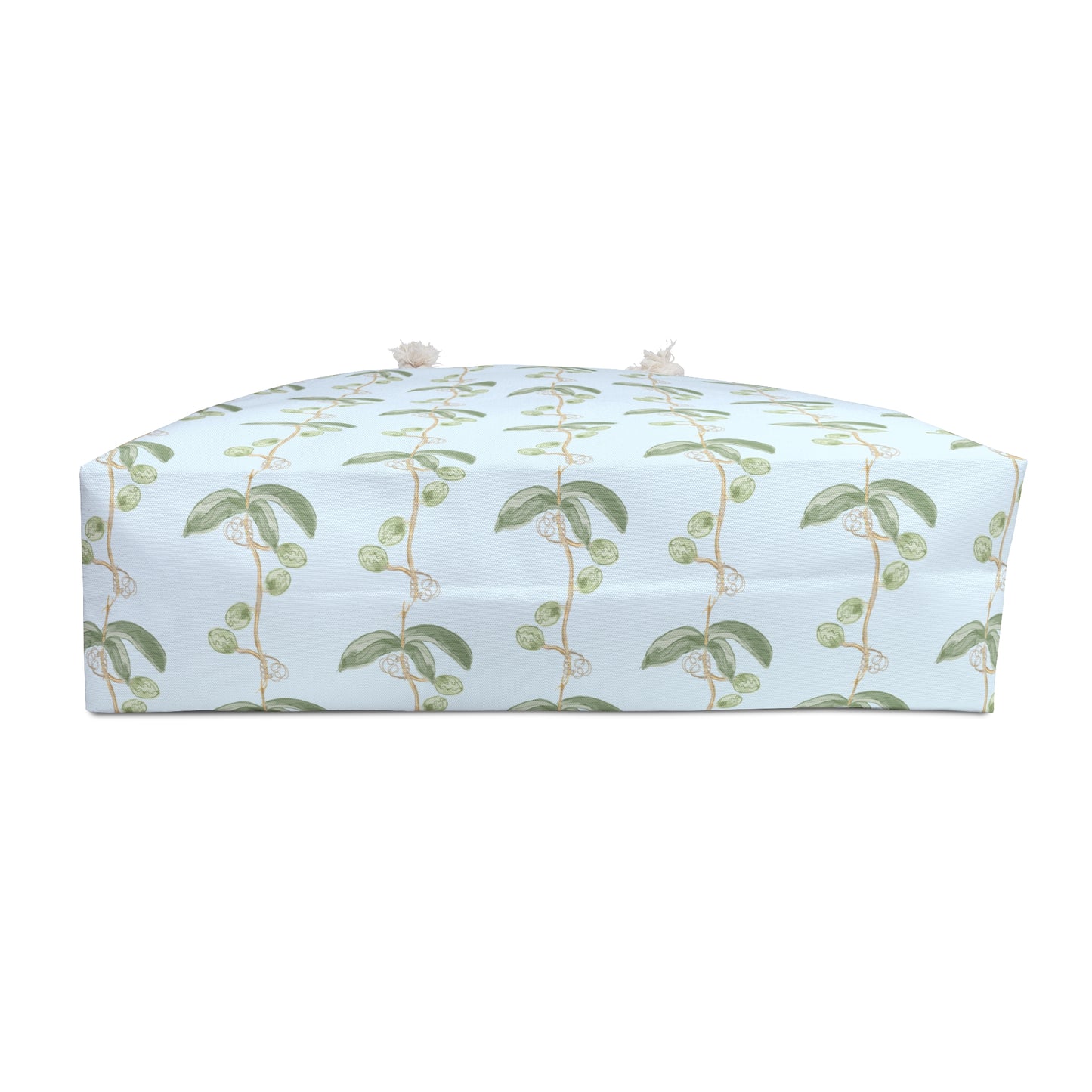 LWH weekender in "Plant the Seed Pod" in green on blue