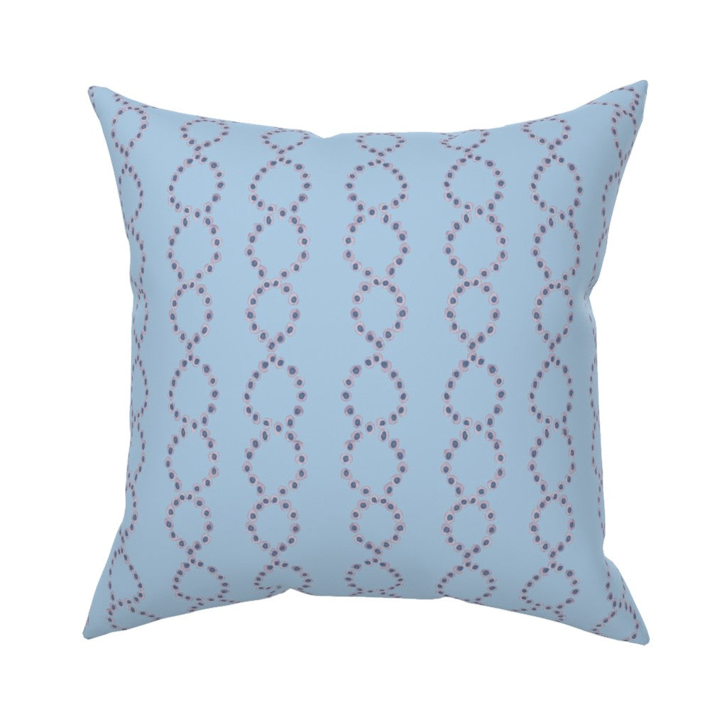 Off the Chain in Waterdrop Lavender & Navy on Blue - Fabric by the Yard