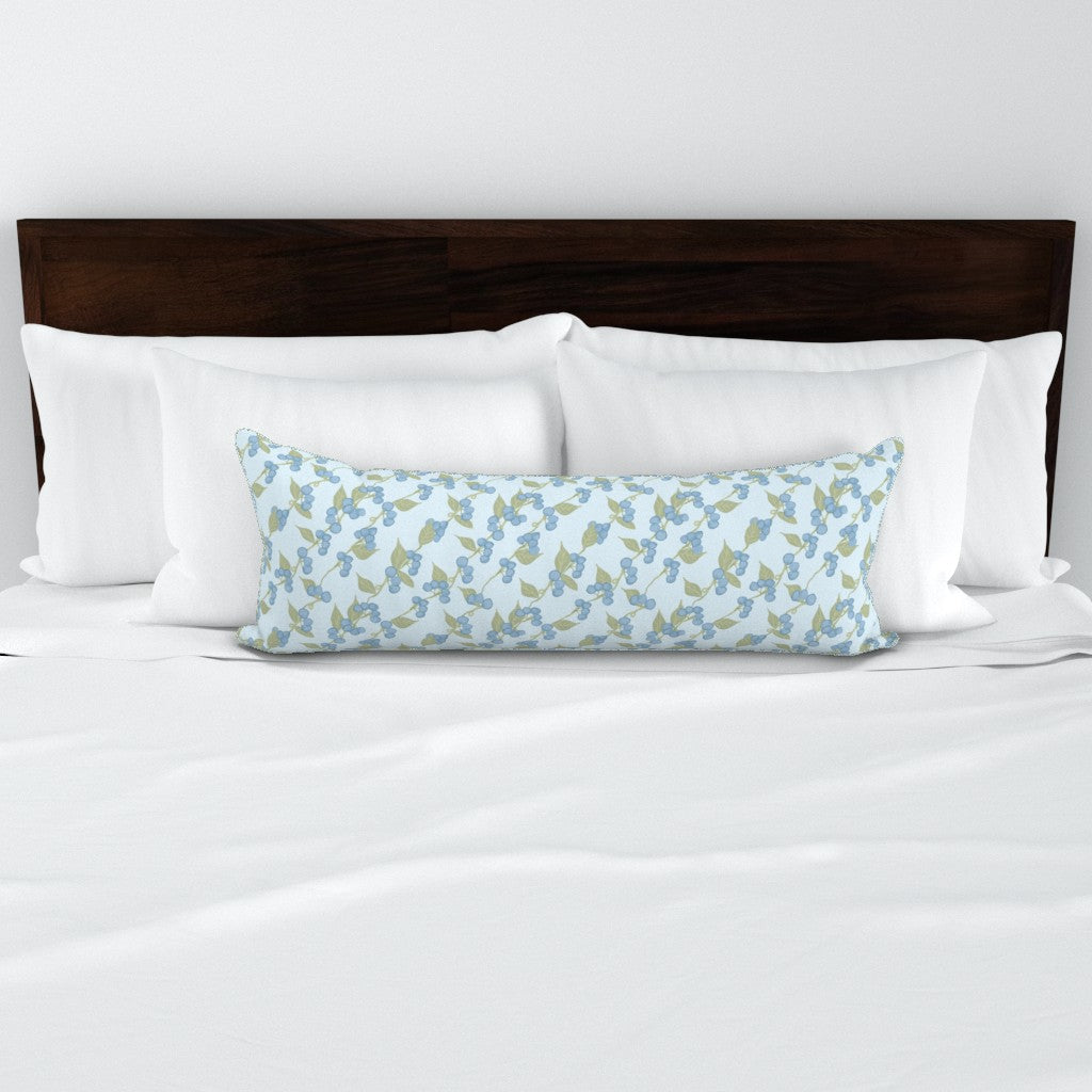 Blueberry Vine on Lt. Blue - Fabric yardage