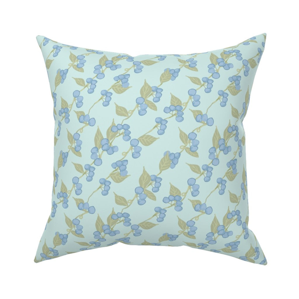 Blueberry Vine on Seafoam - Fabric yardage