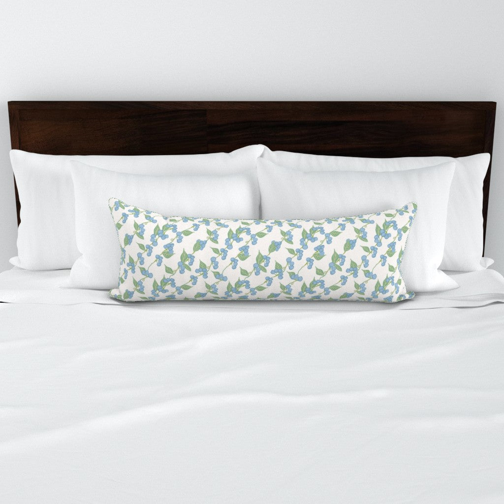 Blueberry Vine on White - Fabric yardage