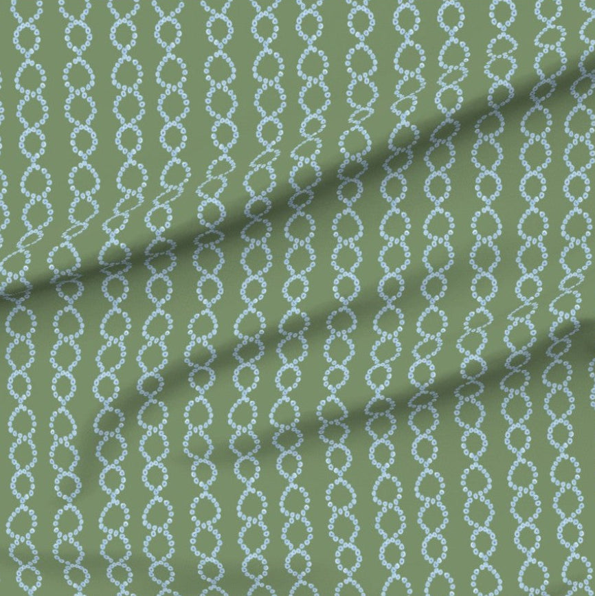 Off the Chain in Waterdrop Blues on Hunter - Fabric by the Yard