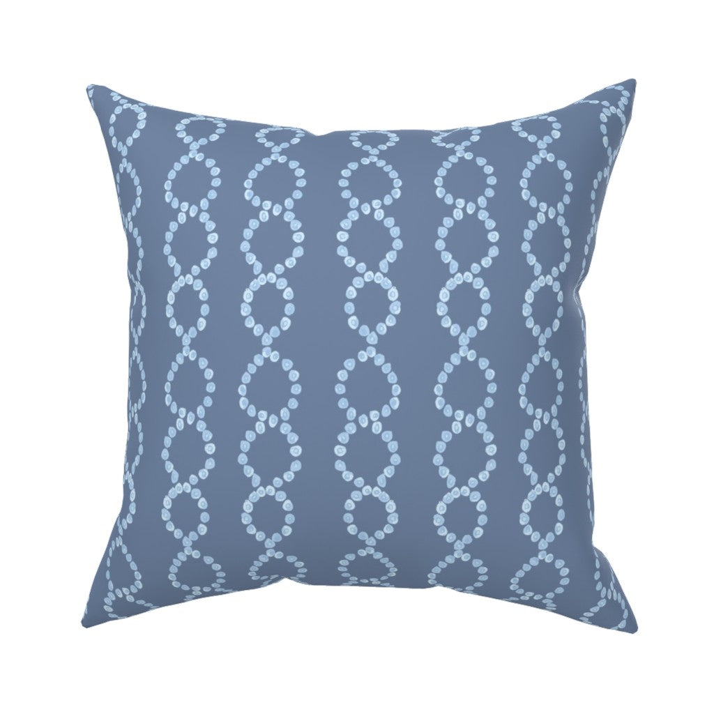 Off the Chain in Waterdrop Light Blue on Navy - Fabric by the Yard