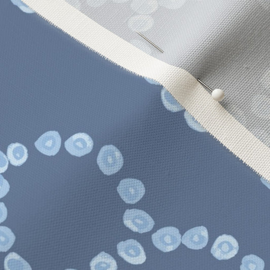 Off the Chain in Waterdrop Light Blue on Navy - Fabric by the Yard