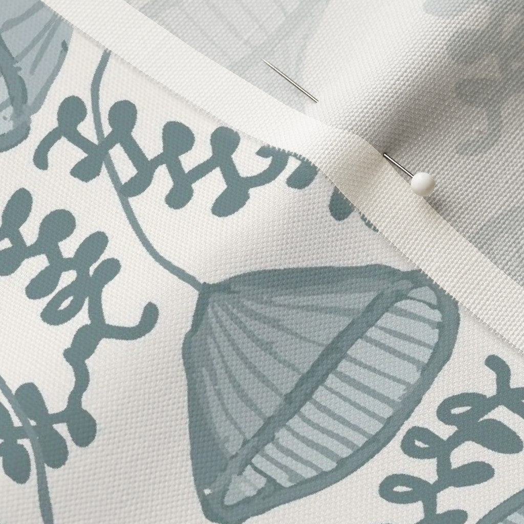 Under my Umbrella in Moody Blue - Fabric by the Yard
