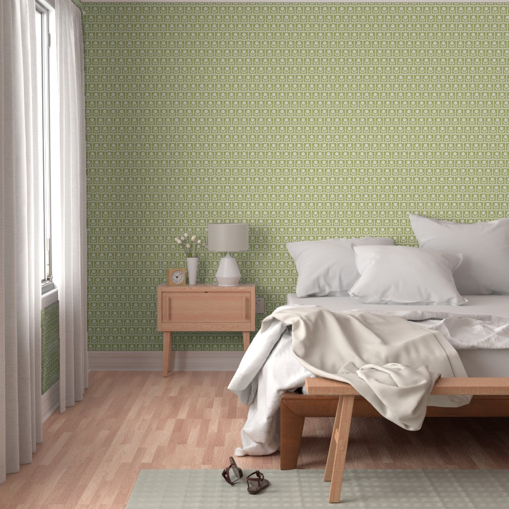 Oh Happy Day in Green Wallpaper