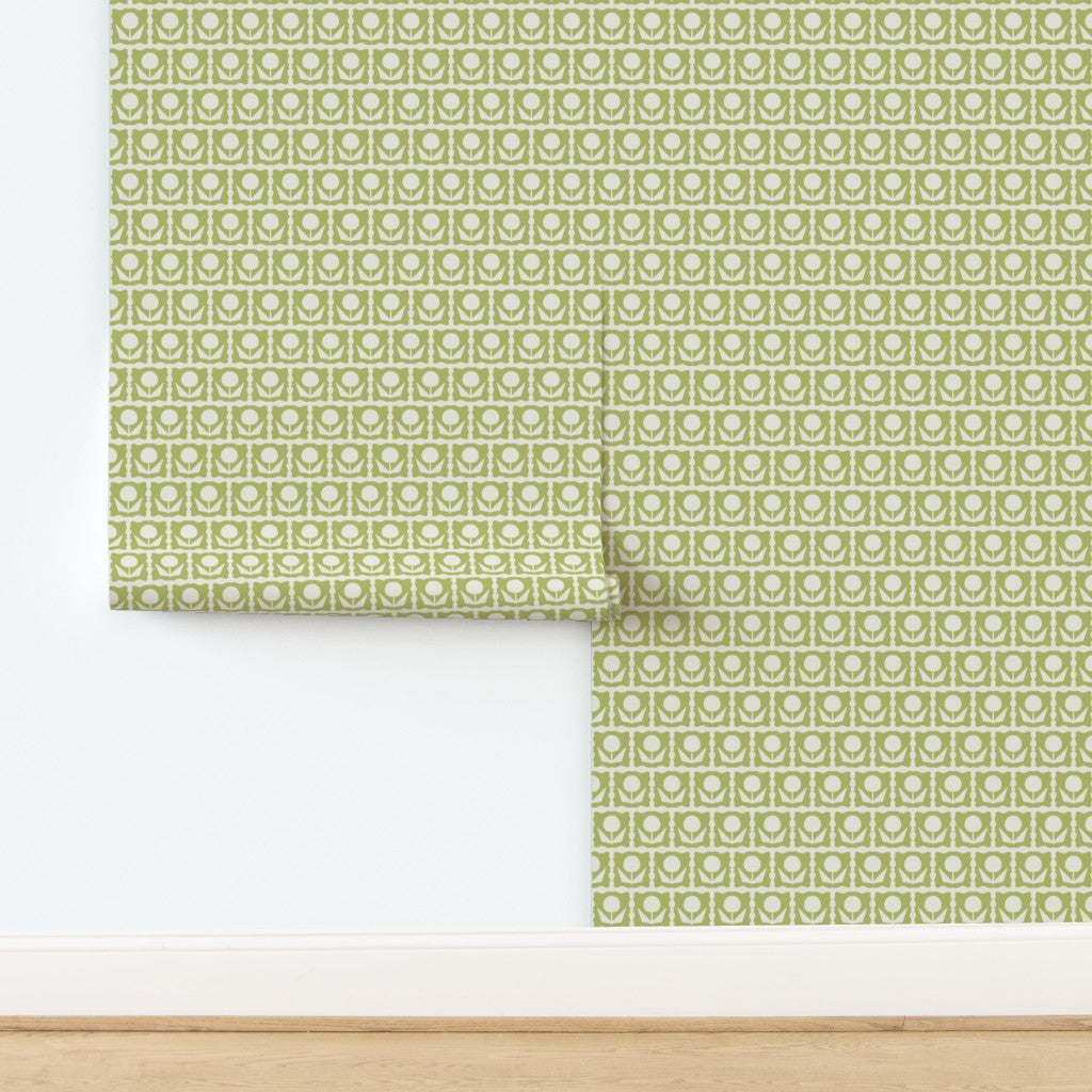 Oh Happy Day in Green Wallpaper