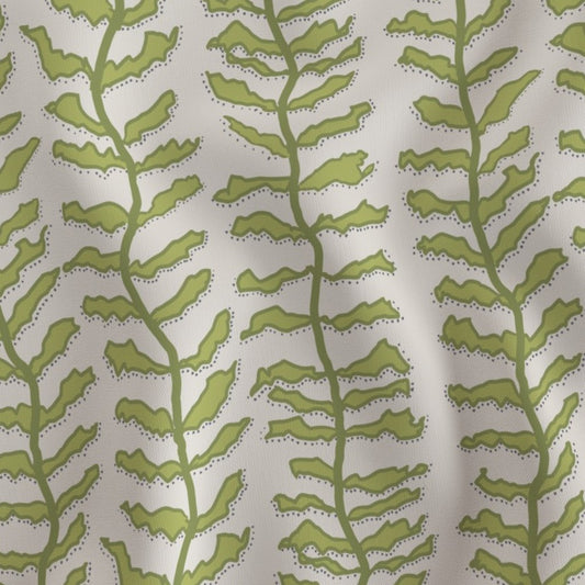 Kelp Forest in Green & White- Fabric by the Yard