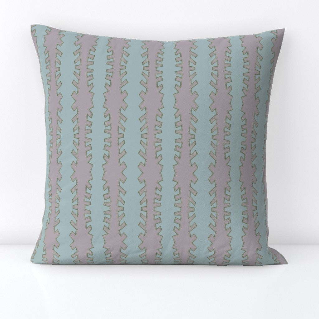 Zipper in Lilac on Blue- Fabric by the Yard