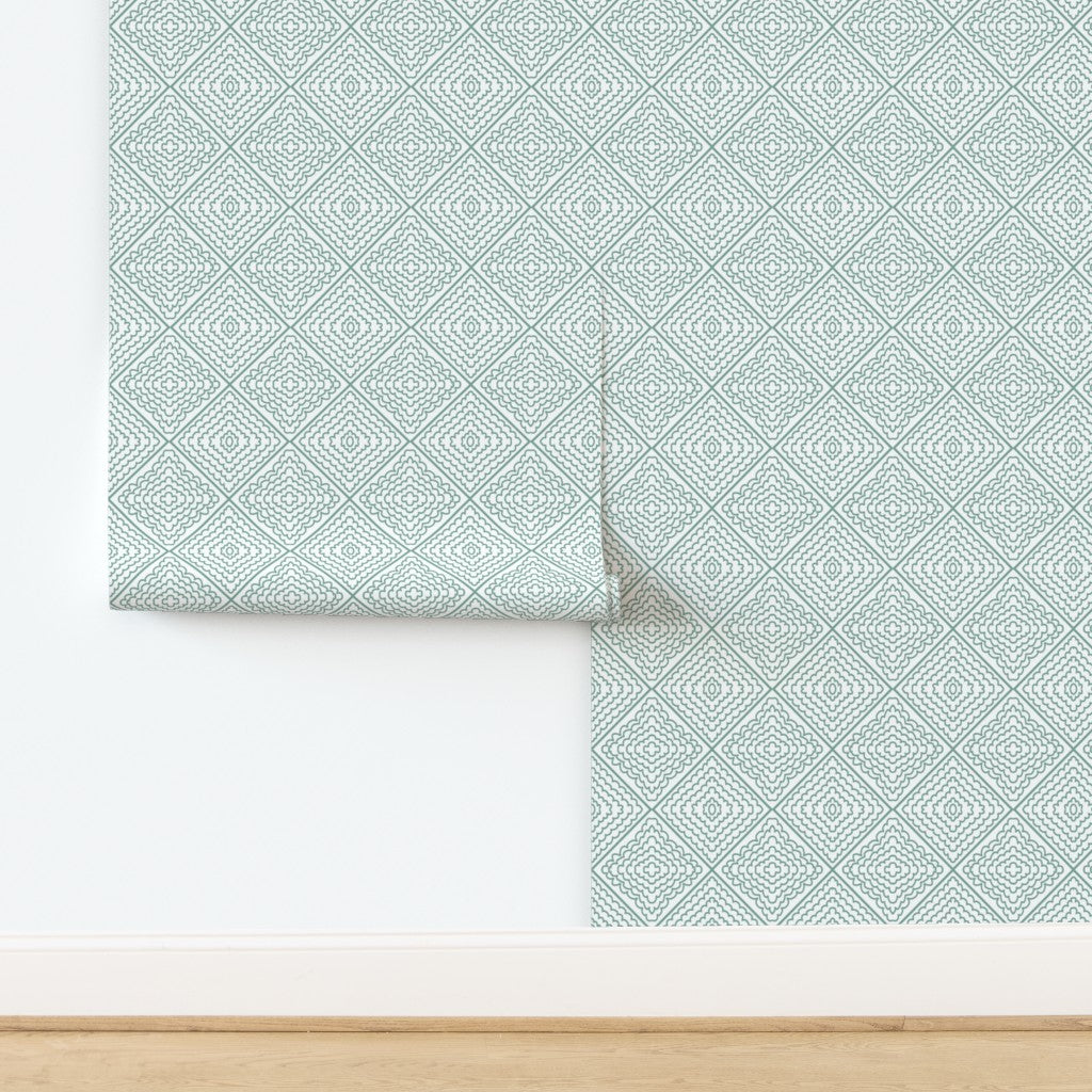 Petit Fours - soft teal - in Wallpaper