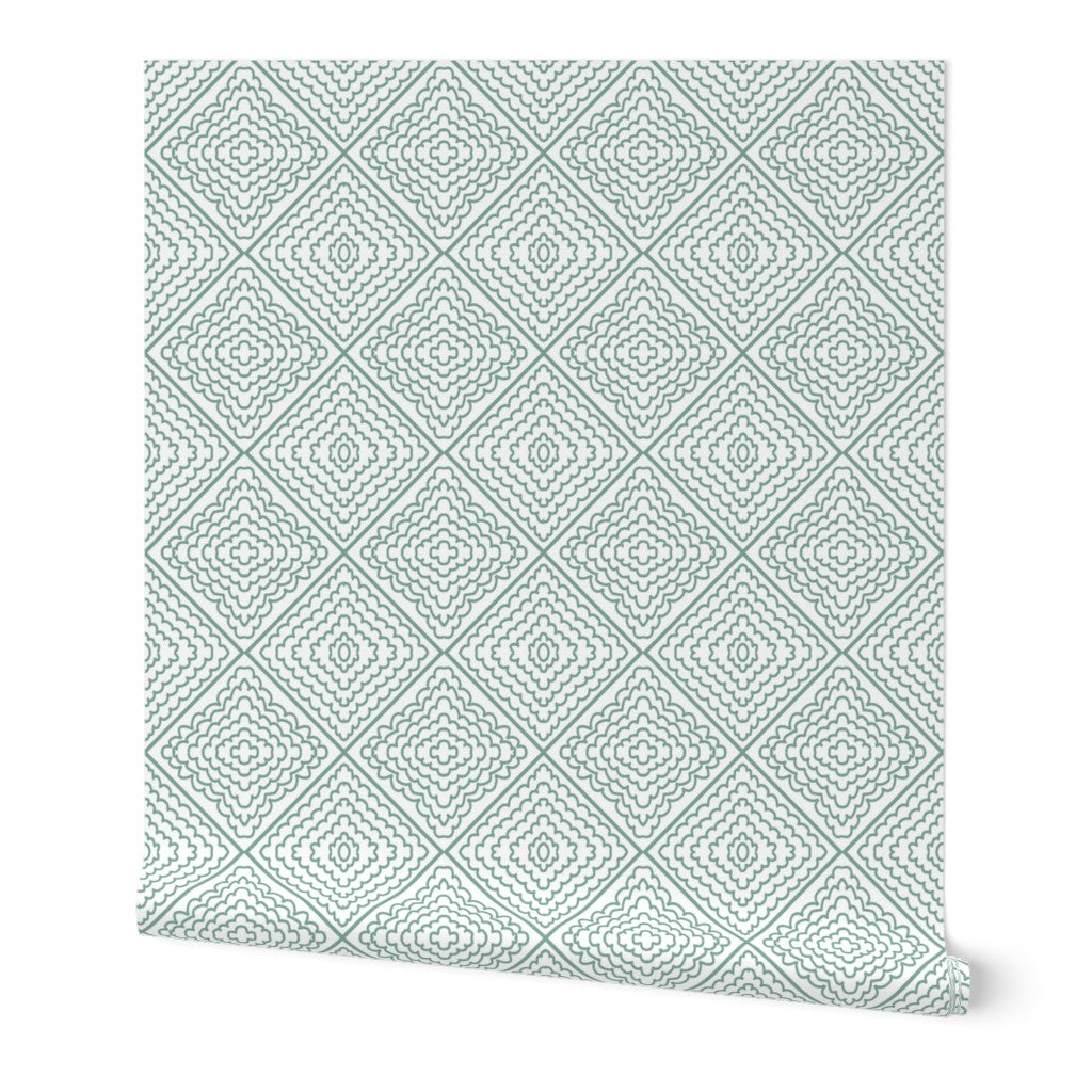 Petit Fours - soft teal - in Wallpaper