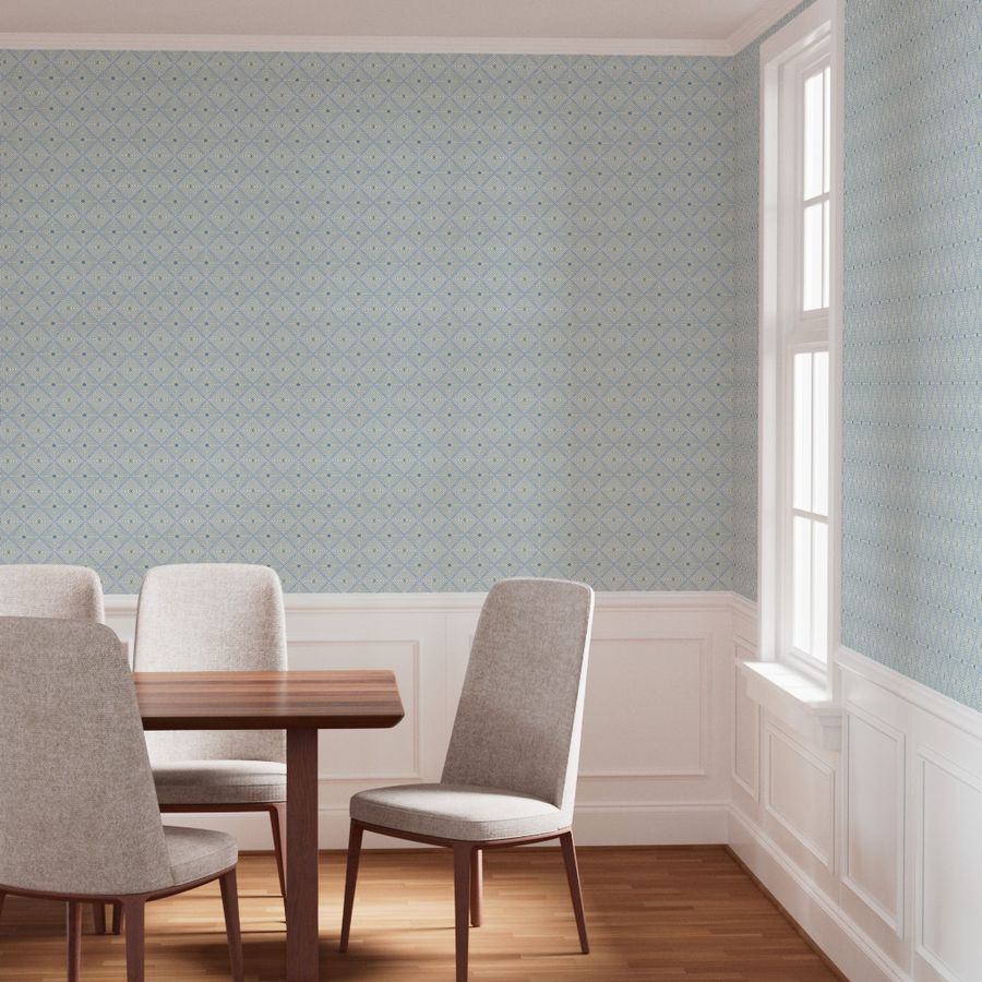 Petit Fours - Blue & Green - in Wallpaper