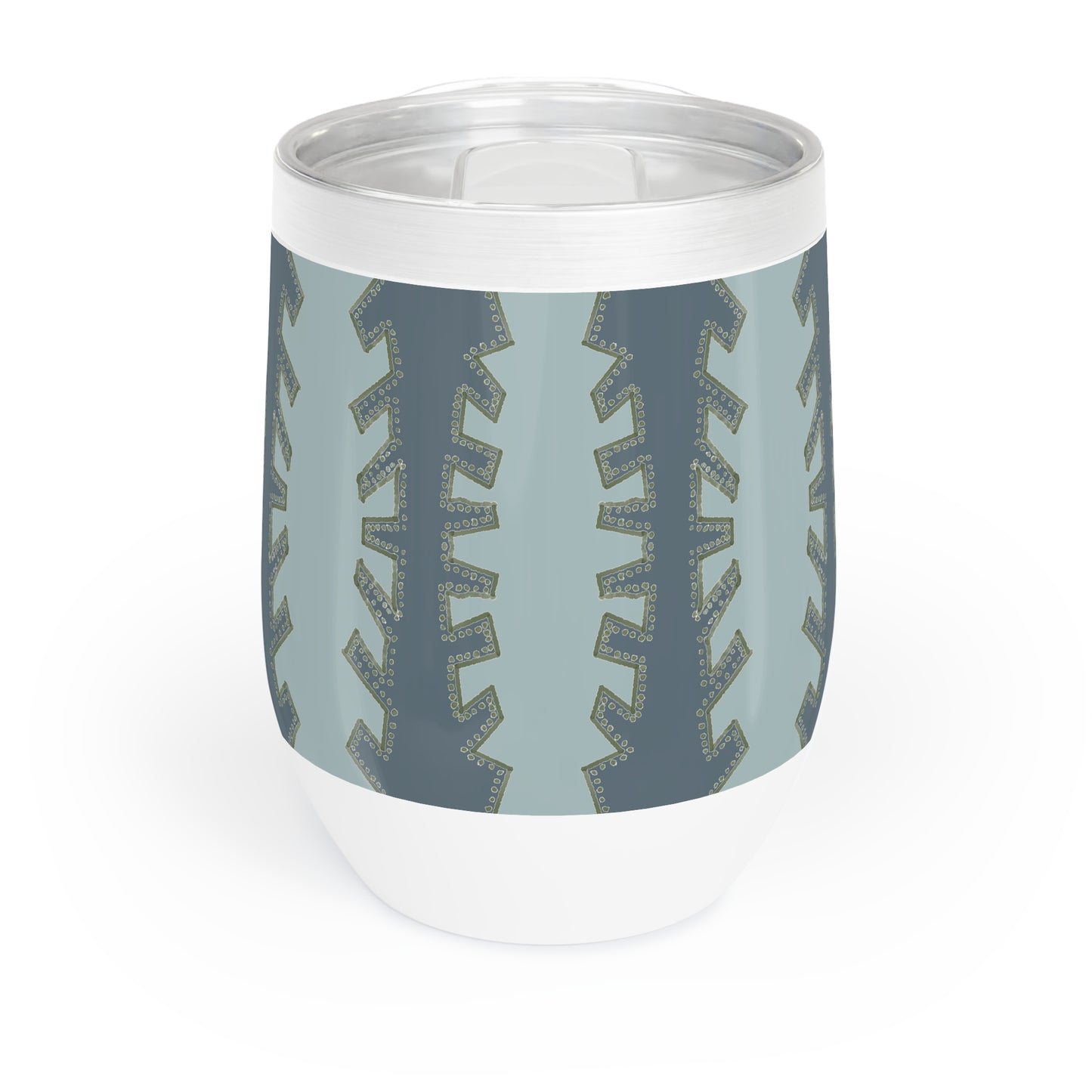 LWH Drink Tumbler in "Zipper" blue on blue