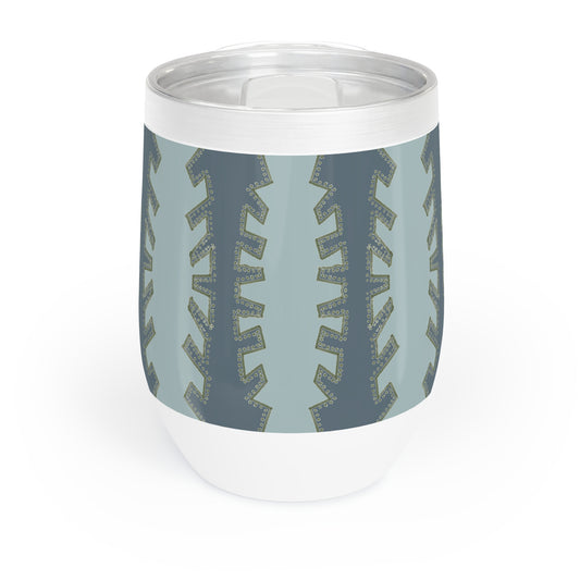 LWH Drink Tumbler in "Zipper" blue on blue