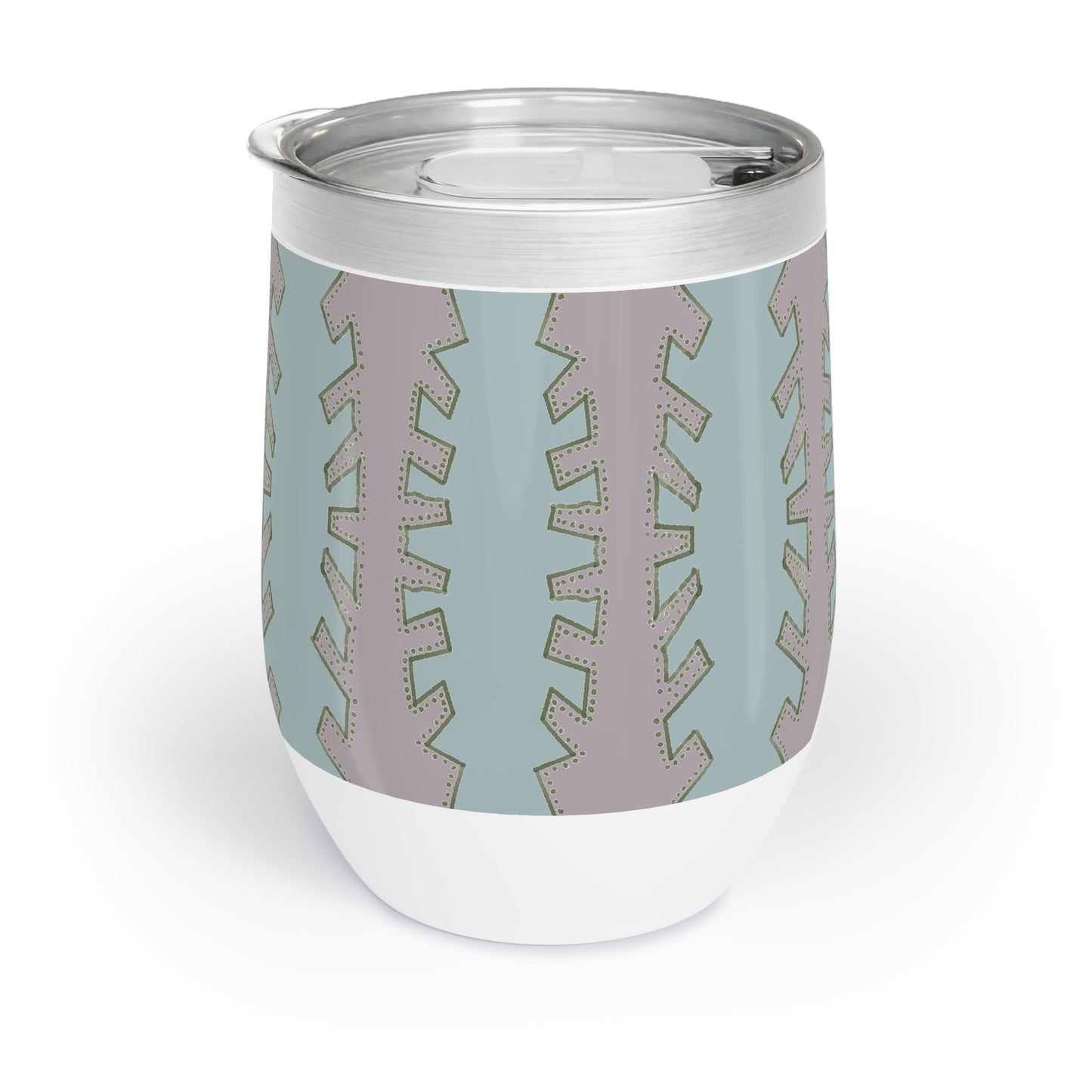 LWH Drink Tumbler in "Zipper" in Lilac on blue