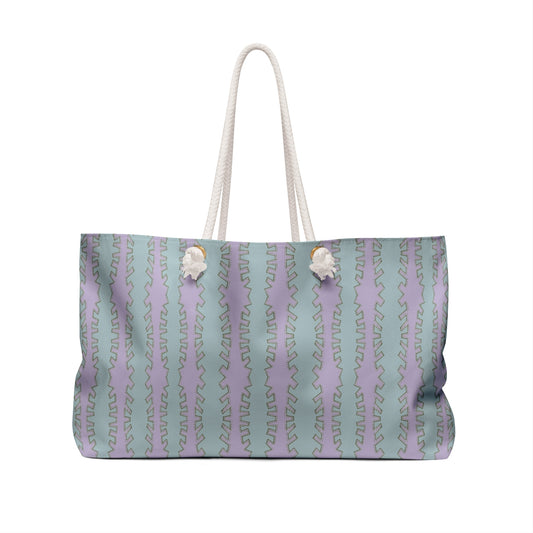 LWH weekender in "Zipper" in lilac and blue
