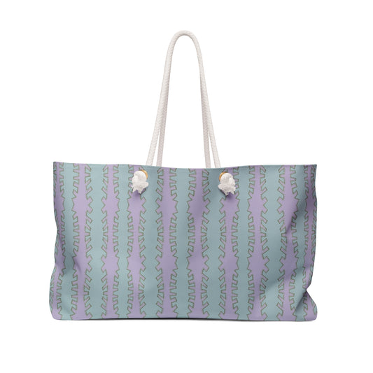 LWH weekender in "Zipper" in lilac and blue