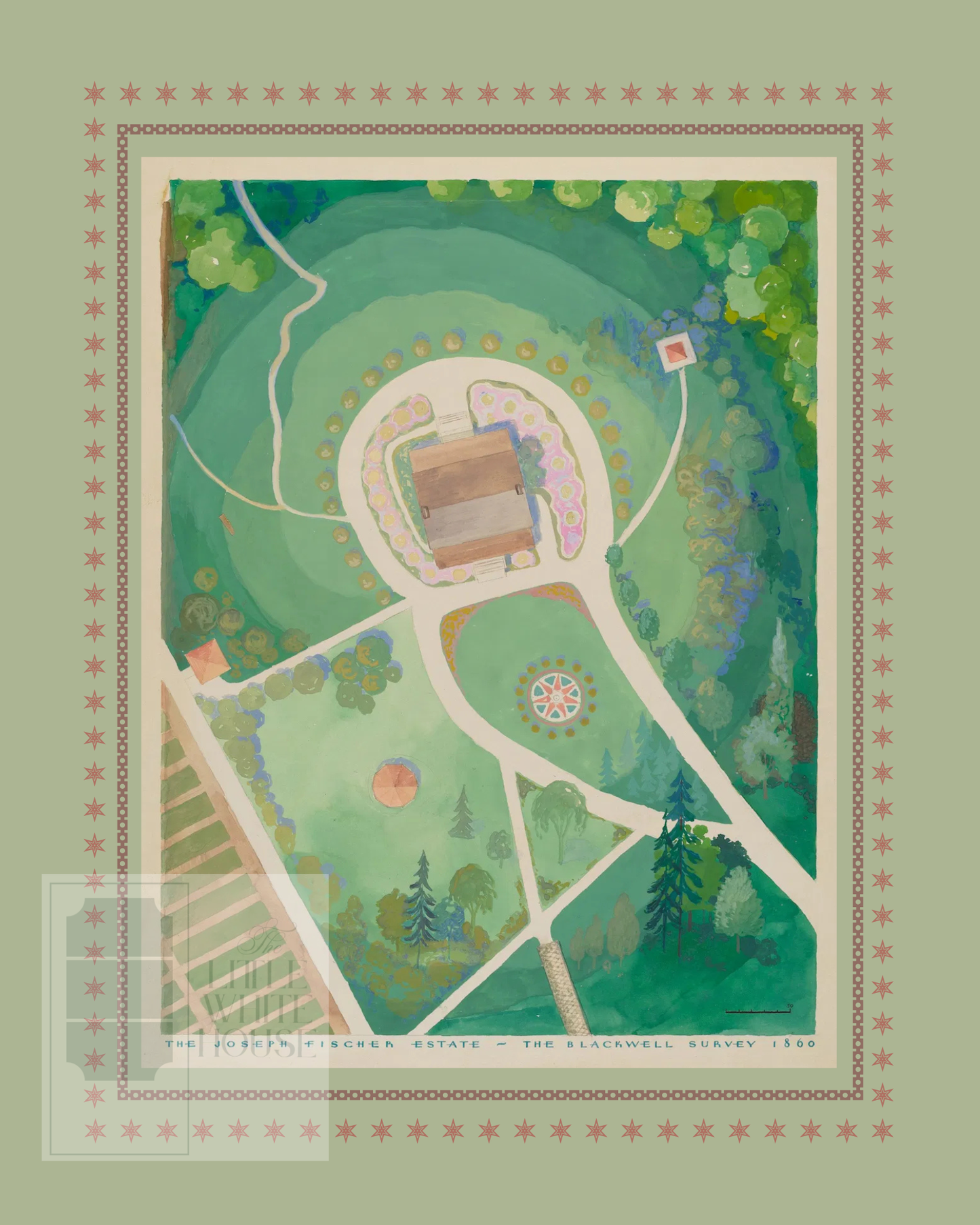 Historic Estate Survey Giclee - Fischer Estate