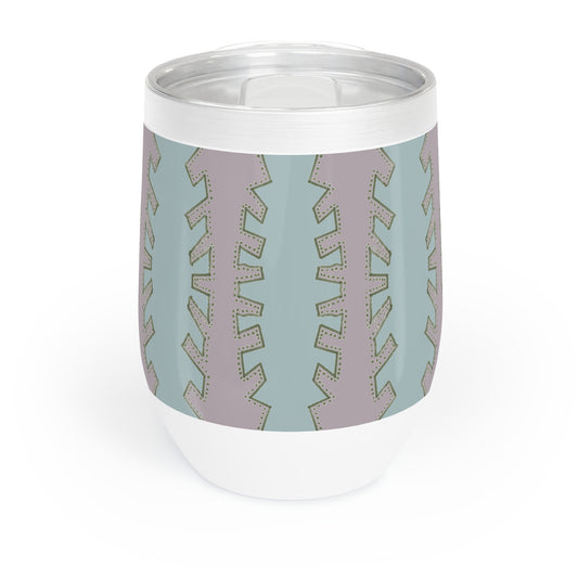 LWH Drink Tumbler in "Zipper" in Lilac on blue