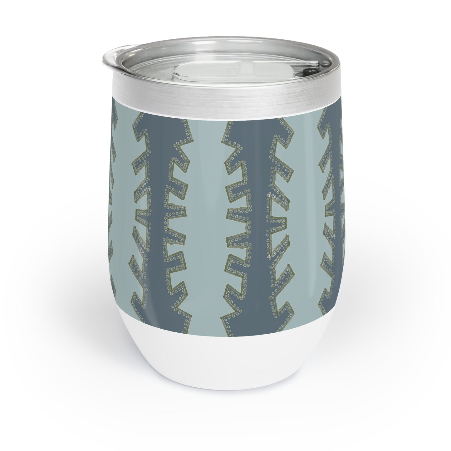 LWH Drink Tumbler in "Zipper" blue on blue
