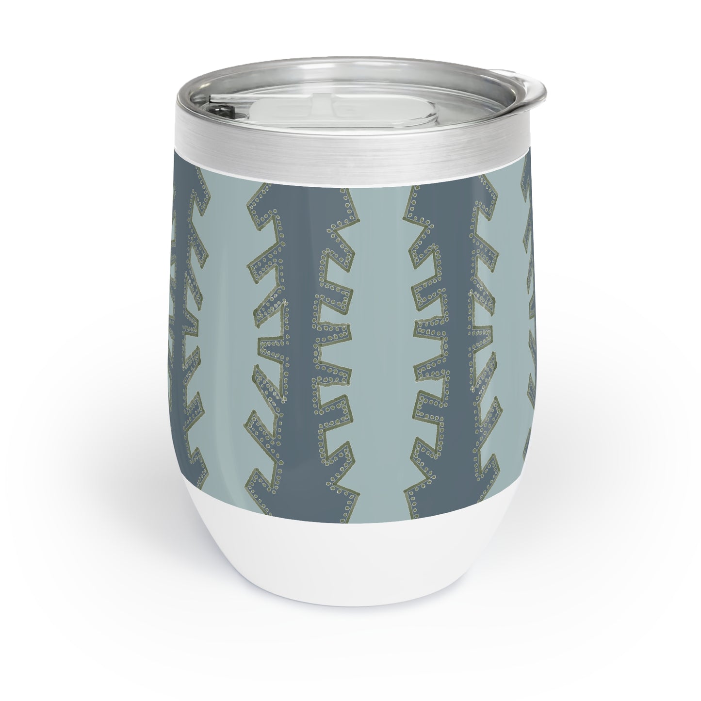 LWH Drink Tumbler in "Zipper" blue on blue