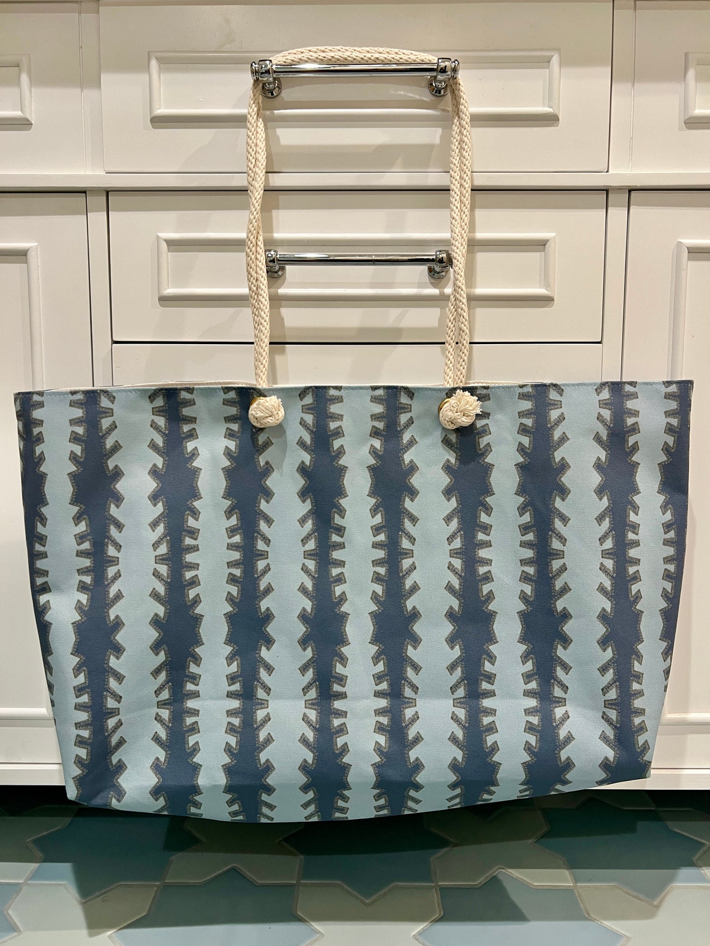 LWH Weekender in "Zipper" in blue on blue