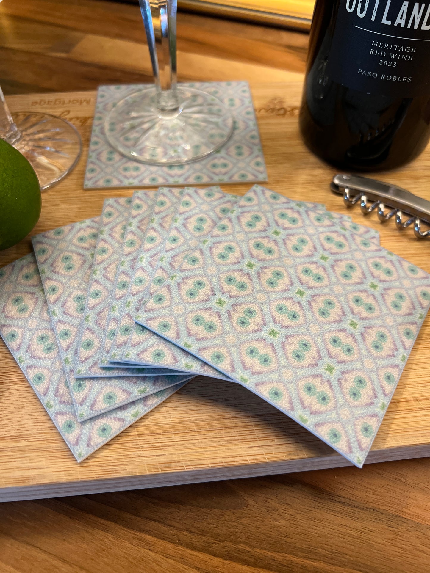 LWH Abstract Coasters  - "Hootie"