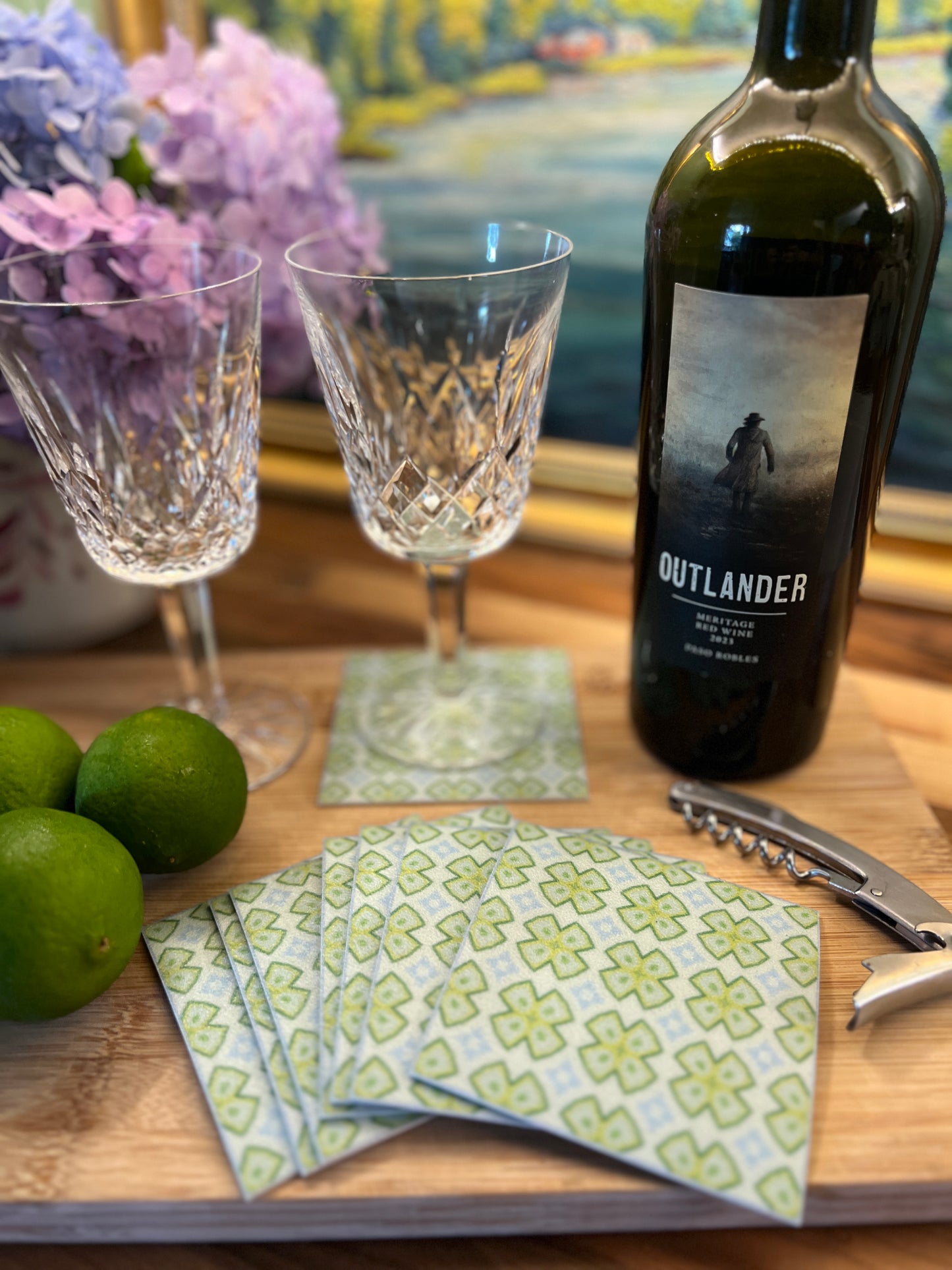 LWH Abstract Coasters  - "Good Luck"