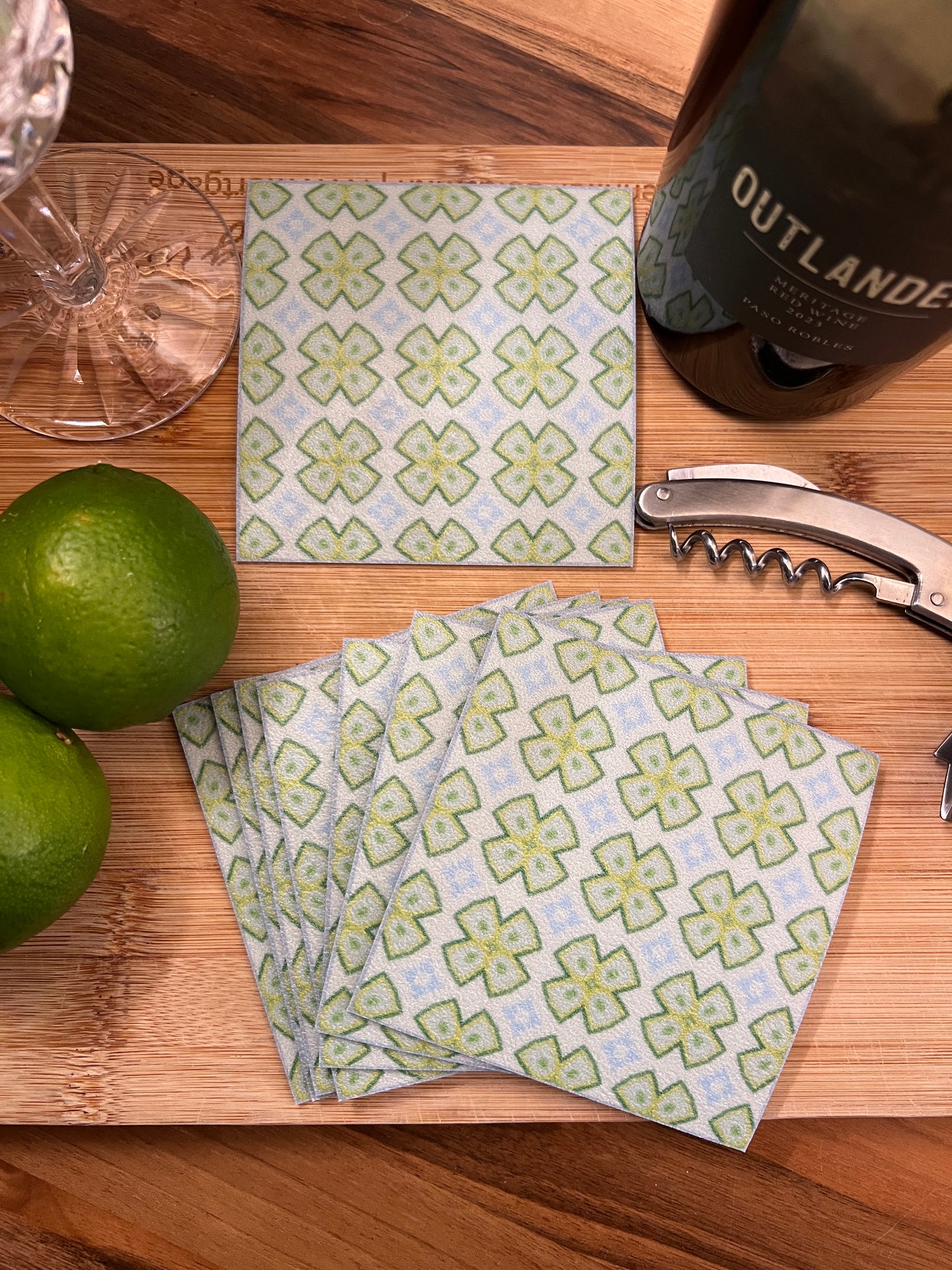 LWH Abstract Coasters  - "Good Luck"