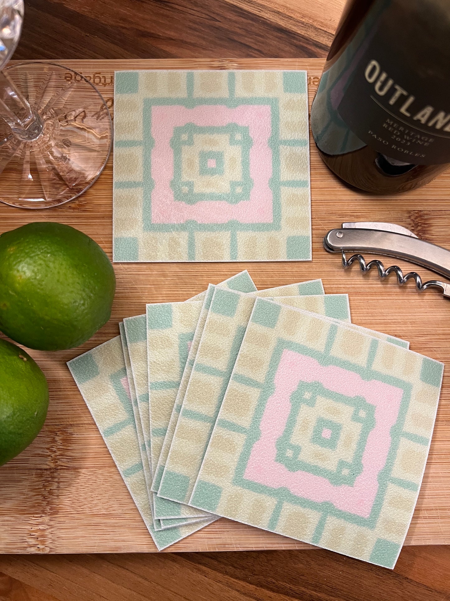 LWH Abstract Coasters  - "Plaid"