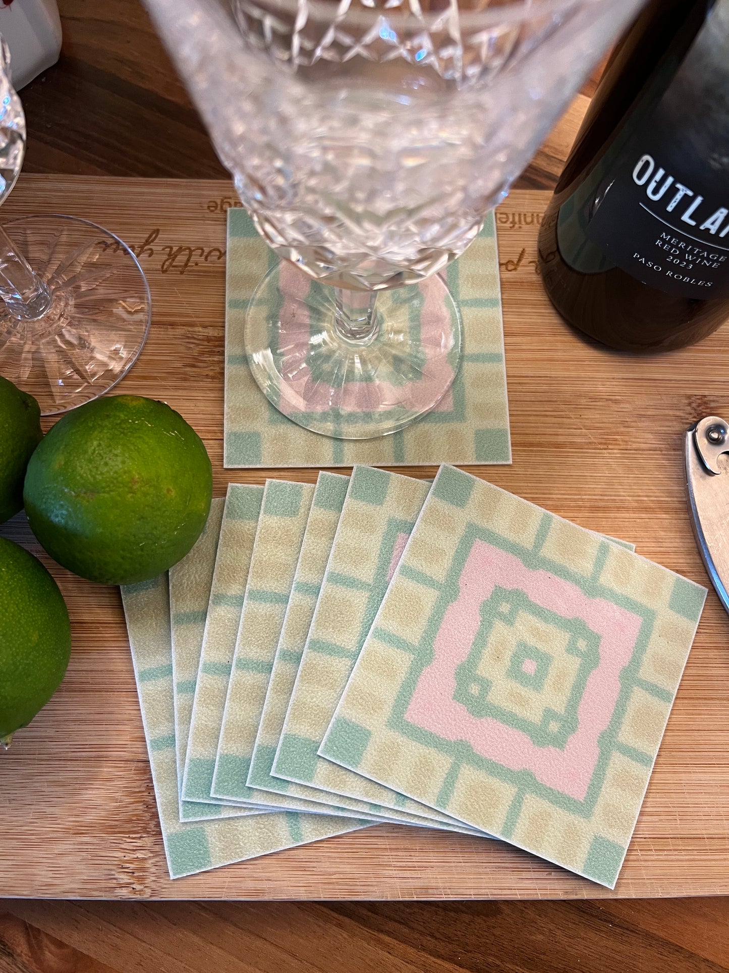 LWH Abstract Coasters  - "Plaid"