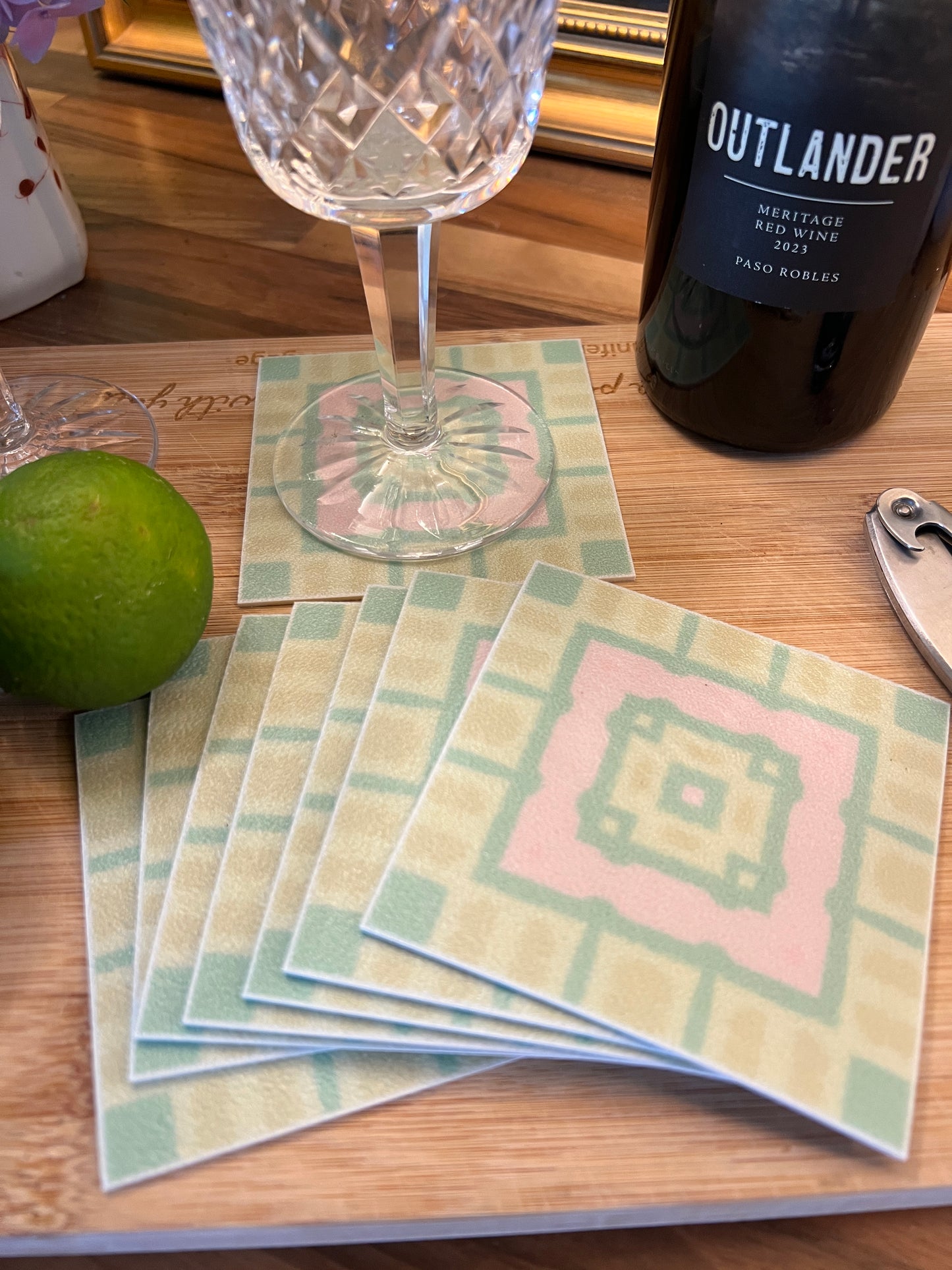 LWH Abstract Coasters  - "Plaid"