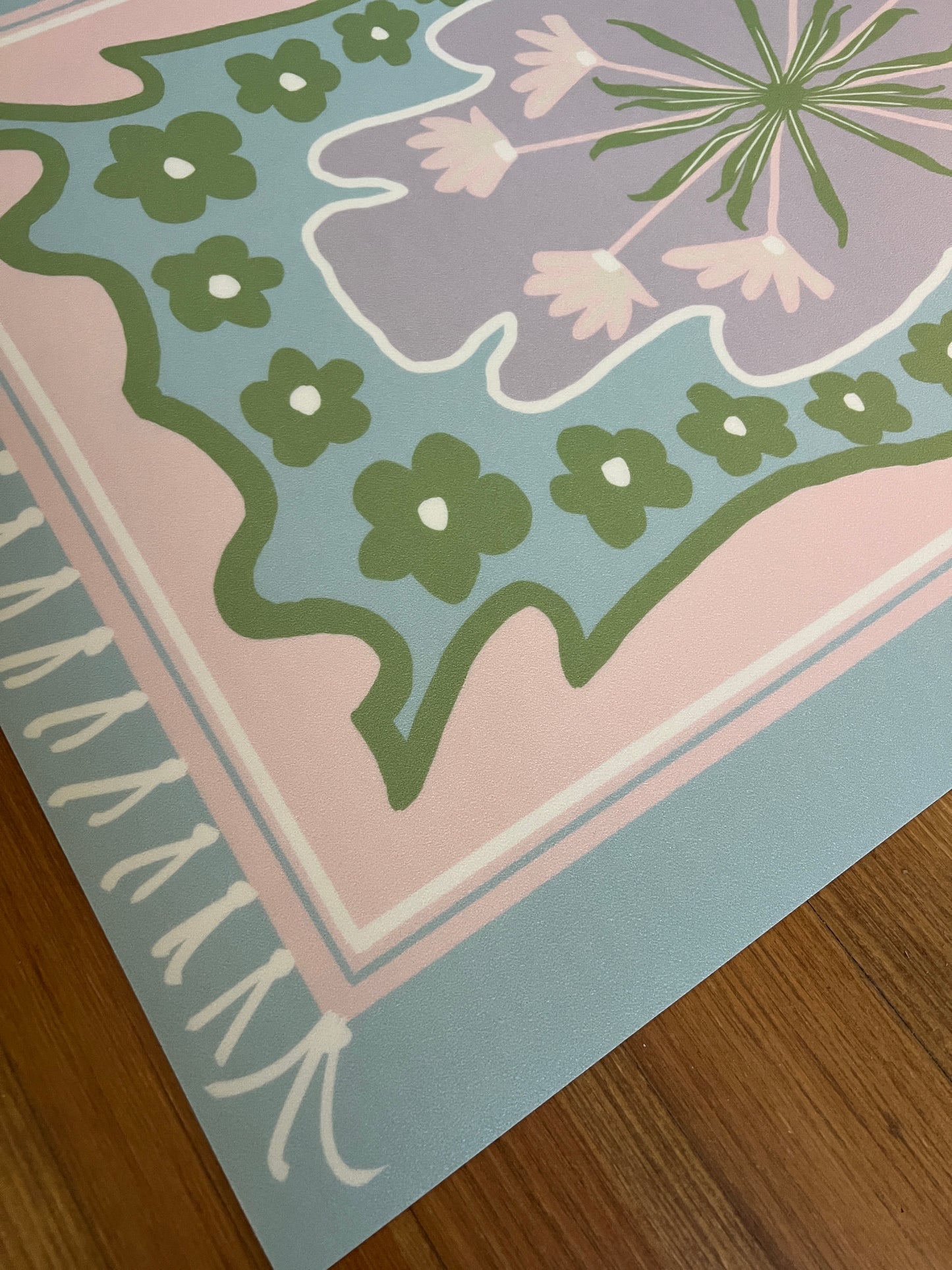"Eliza-Jane" Modern Oushak Vinyl Floor Mat - 24"x36"
