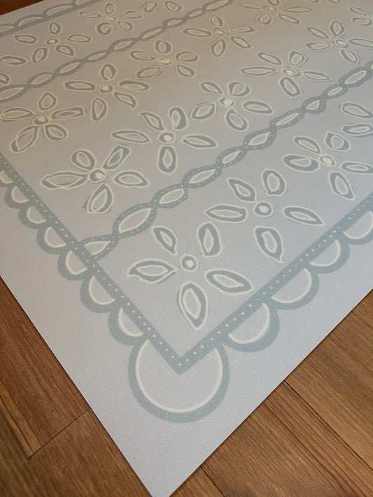 "Soft Petals" Vinyl Floor Mat