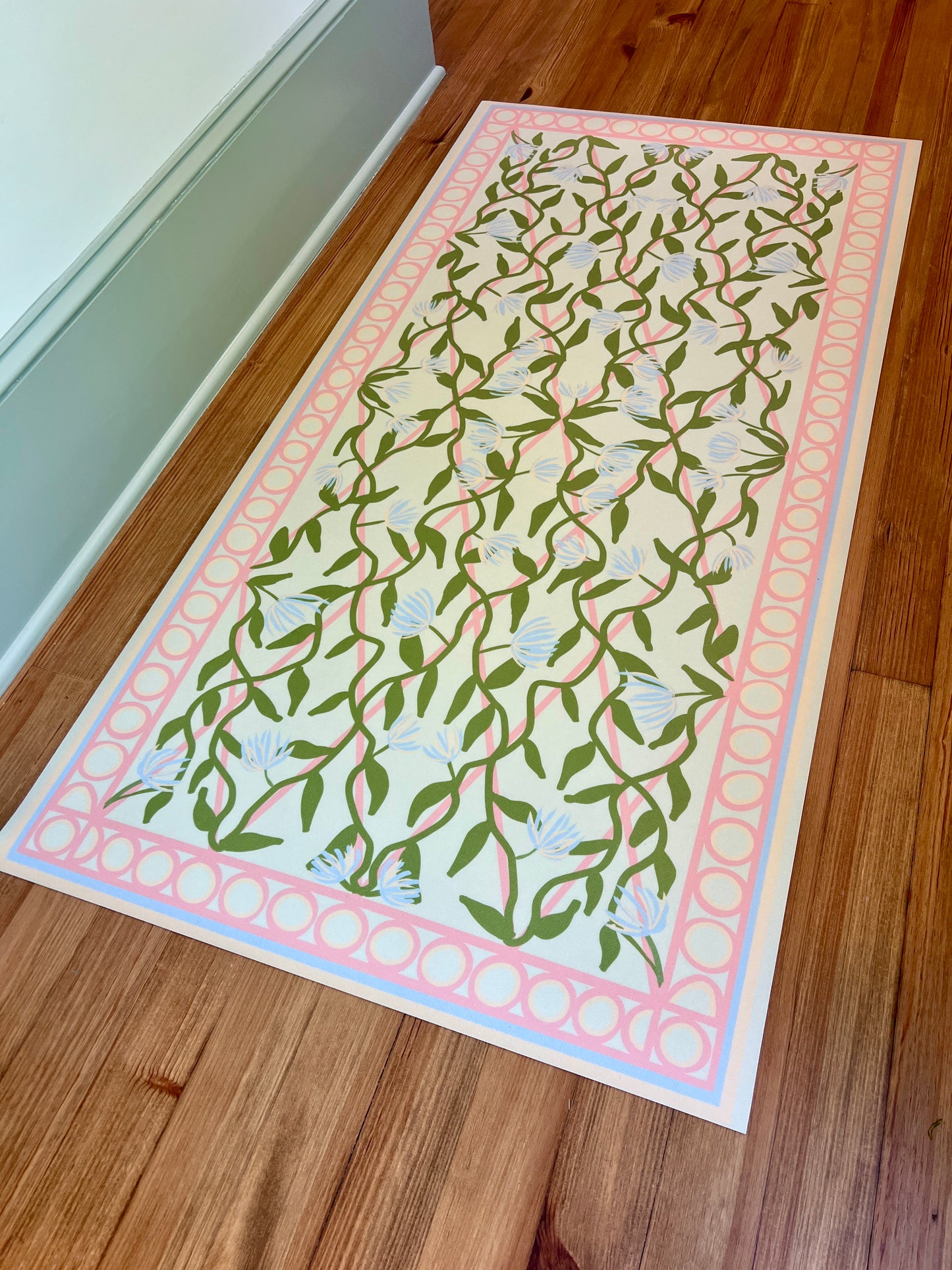 "Willow & Pearls" Grandmillennial Runner 30"x60"