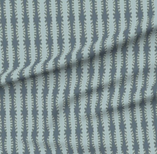 Zipper in Blue on Blue- Fabric by the Yard