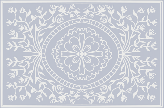 "Ruthie" in soft lilac Cottage Floral Vinyl Placemat - 12"x18"