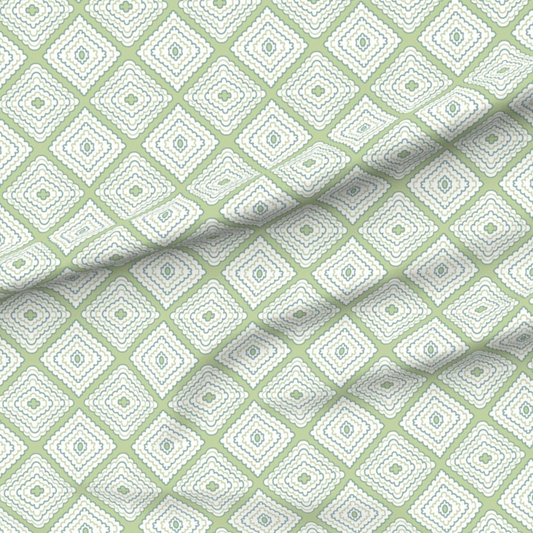 Petit Fours- Green and Teal - Fabric by the Yard