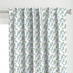 Blueberry Vine on White - Fabric yardage